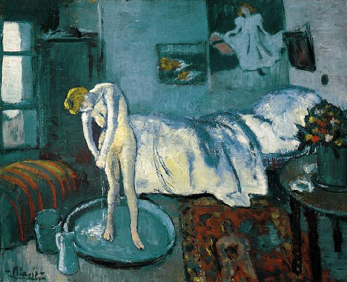 1901 La toilette chambre bleu