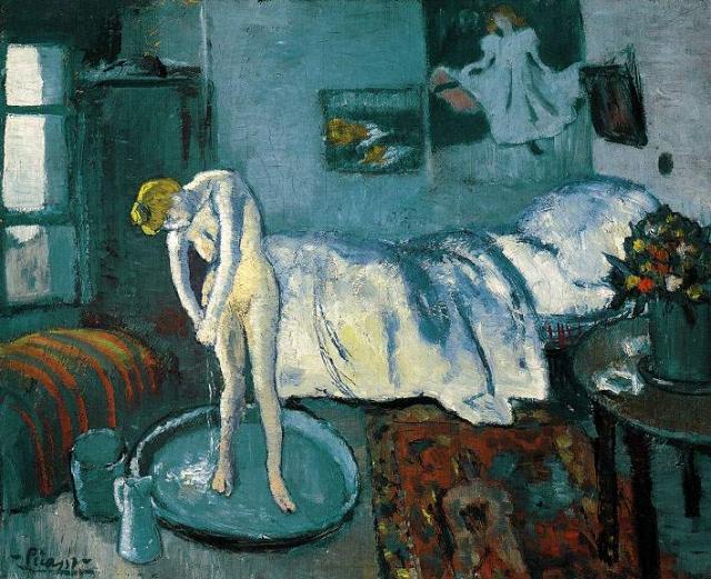 1901 La toilette chambre bleu