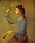 1905 Jeune femme avec un Ã©ventail