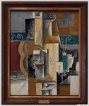 1913 Violon et verres sur une table