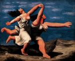 1922 Deux femmes courrant sur la plage