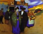 1900 Un couple espagnol devant une auberge