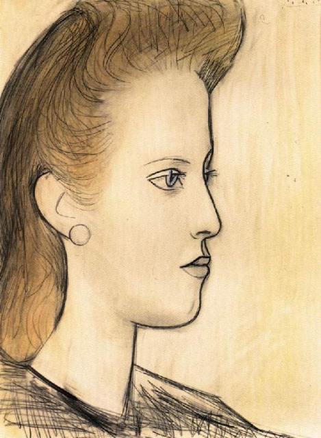 1941 Portrait de Mademoiselle Aubrey