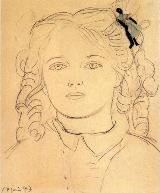 1943 Maya dans ses cheveux une poupÃ©e en tissu