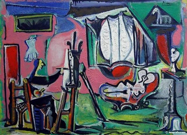 1963 Le peintre et son modÃ¨le dans l'atelier